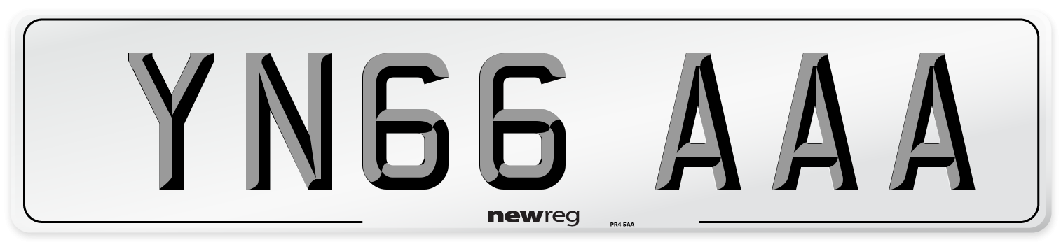 YN66 AAA Number Plate from New Reg